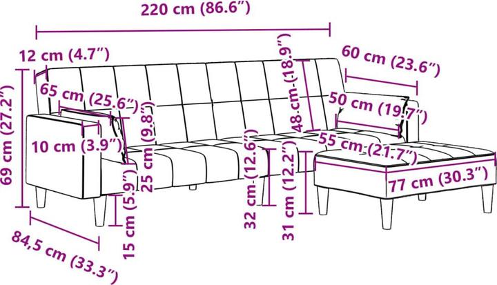 Produktbild vidaXL Schlafsofa (2-Sitzer)