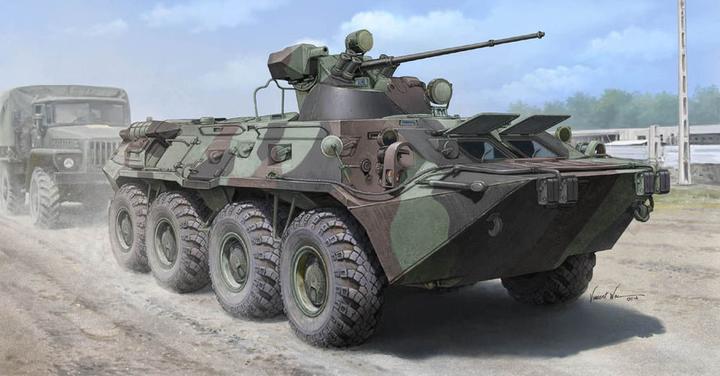 Actual product image Trumpeter Russian BTR-80A APC