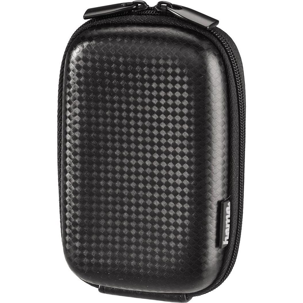 Hama Hardcase Carbon Style (Kamera Etui, Kamera Bereitschaftstasche, 0.07 l), Kameratasche, Schwarz