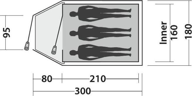 Produktbild Easy Camp Quasar 300, Stahl Kuppel-/Iglu-Zelt (Kuppelzelt, 3.60 kg, 3 Personen)