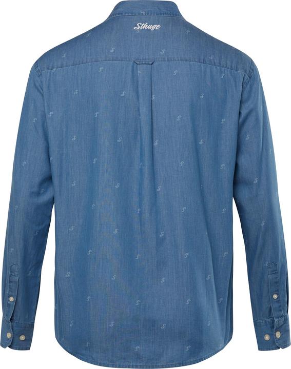 Produktbild Sthuge Jeans-Hemd, Langarm, Alloverprint, Modern Fit, Kentkragen (4XL)