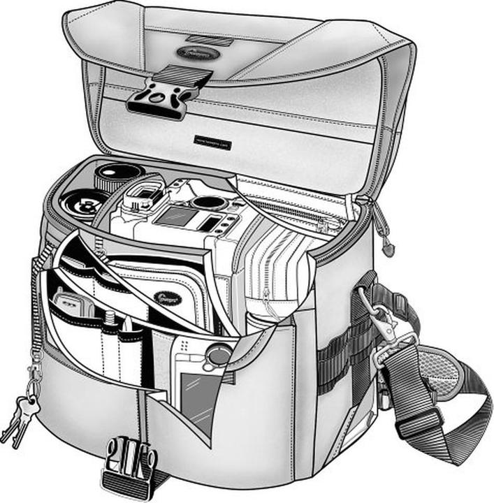 Actual product image Lowepro Stealth Reporter D400 AW, black (Camera shoulder bag)