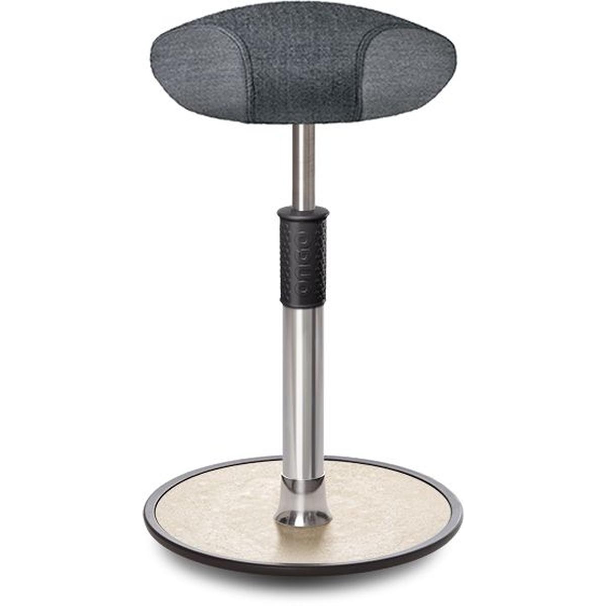 Ongo, Bürostuhl, Sitz- Stehhocker Free Tall Triangel Camira Rivet Anthrazit Chrom /cremeweiss