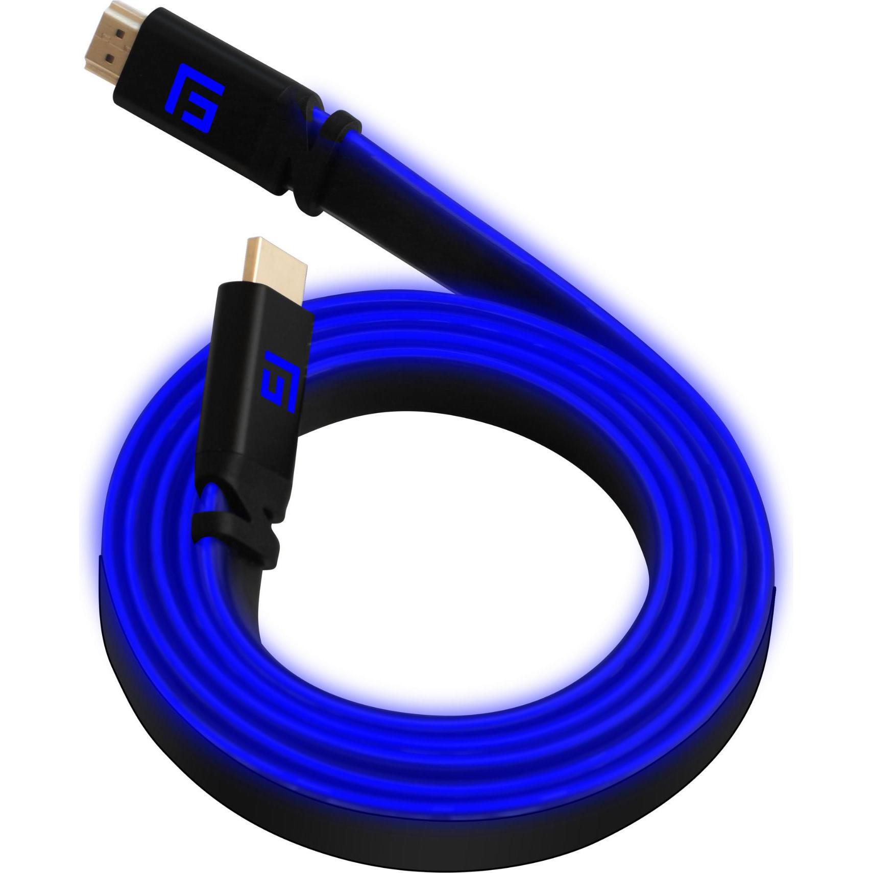 Floating Grip HDMI Kabel High Speed 8K/60Hz LED 1.5m blau (1.50 m, HDMI), Video Kabel