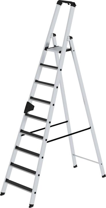Produktbild Munk Stufen-Stehleiter einseitig begehbar mit clip-step R13 9 Stufen (Stehleiter, 410 cm)