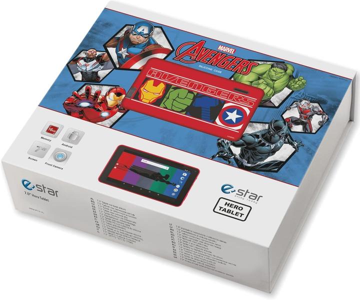 Image du produit Estar Tablette HERO Avengers 7 16 Go (WLAN uniquement, 7", 16 Go, Blanc, Bleu, Noir, Rouge)