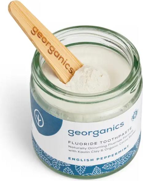 Actual product image Georganics Fluoride English Peppermint Toothpaste 60ml (60 ml)