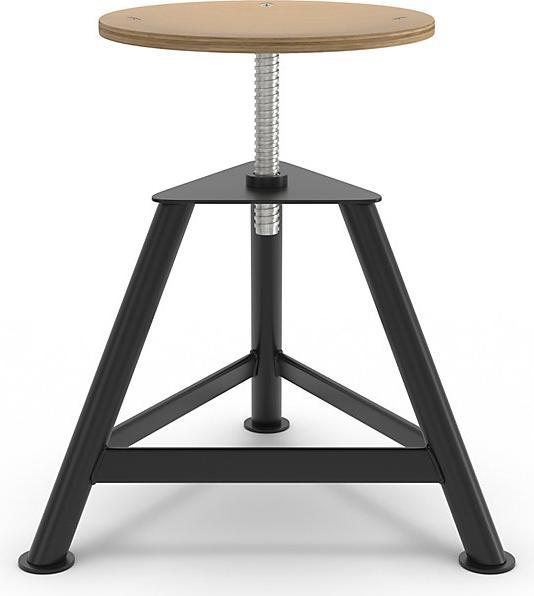 Actual product image kaiserkraft Workshop stool, beech plywood seat