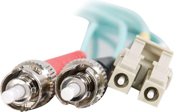 Produktbild C2G LC-ST 10Gb 50/125 OM3 Duplex Multimode PVC Fiber Optic Cable (LSZH) (CAT7, 1 m)