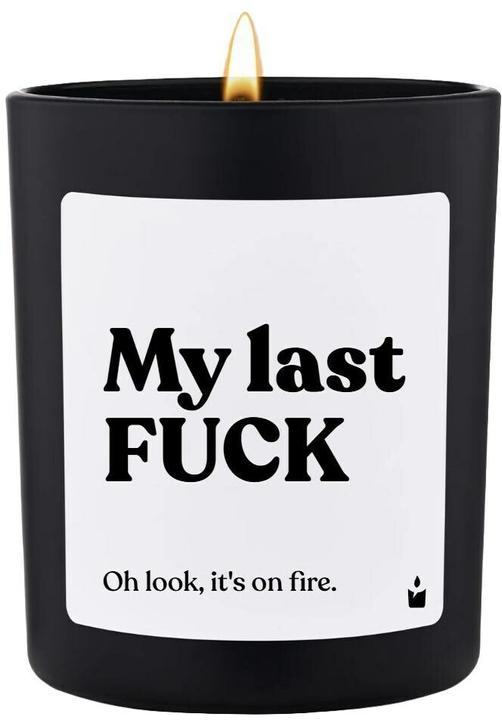 Image du produit Chatty Candles Bougie parfumée Woody My last FUCK - Oh look, it's on fire.