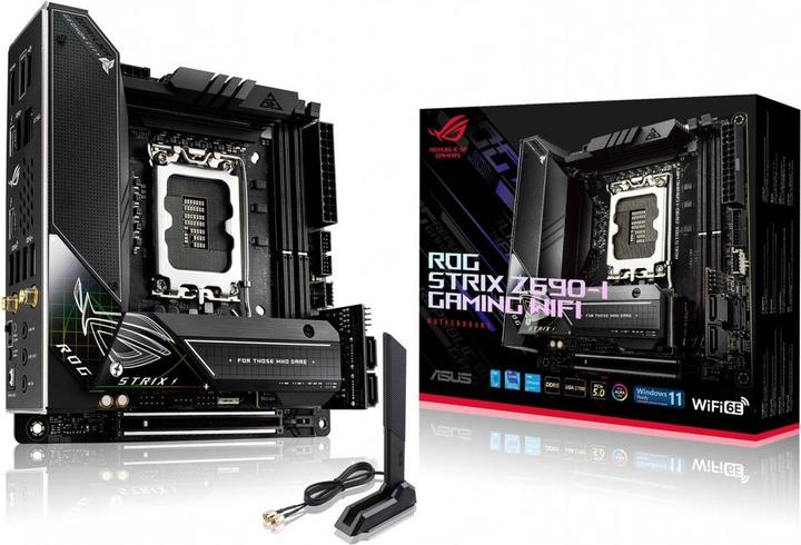Productafbeelding ASUS ROG STRIX Z690-I GAMING WIFI (LGA 1700, Intel Z690 (DDR5), Mini-ITX)