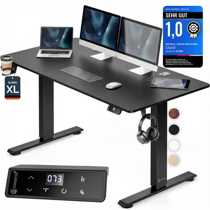 Casaria Höhenverstellbarer Schreibtisch