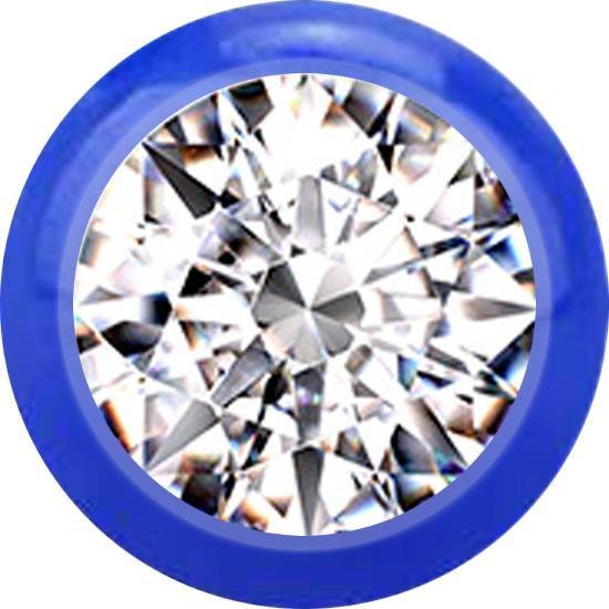 Immagine prodotto Star Piercing Micro sfera blu scuro con cristallo argento (senza ottone, Materiale sintetico)