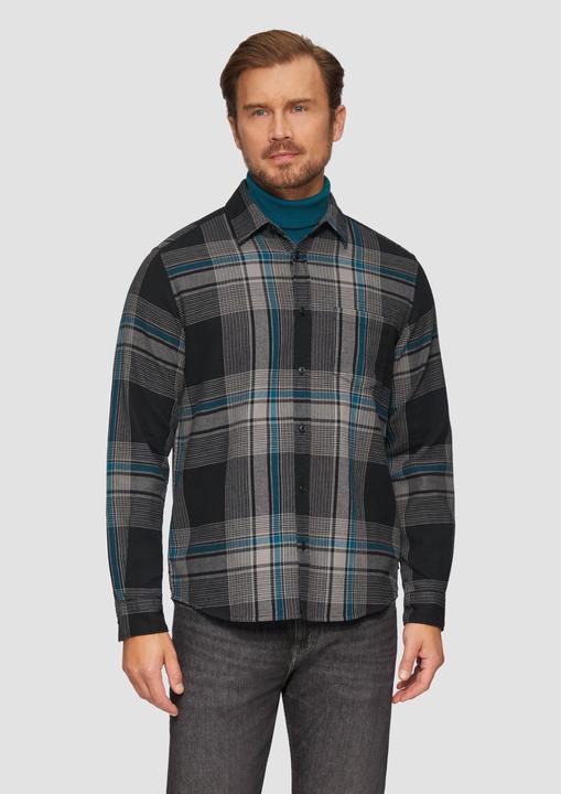 Immagine prodotto S.Oliver Hemd Regular Fit: Strukturiertes Karohemd mit Brusttasche (L)