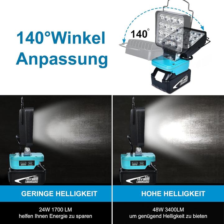 Actual product image ‎Edtran Akku-Arbeitsleuchte (6000 lm)