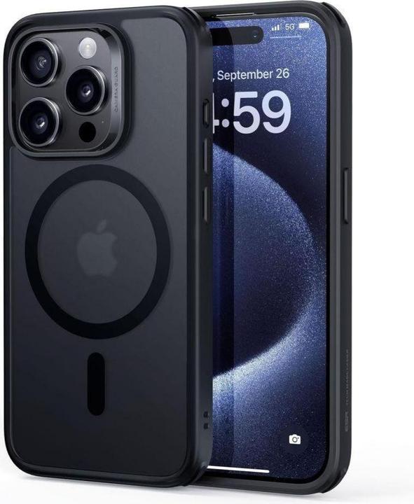 Actual product image ESR Ch Halolock Magsafe Iphone 15 Pro Max Frosted Black (Apple iPhone 15 Pro Max)
