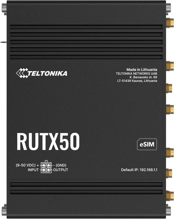 Produktbild Teltonika RUTX50 5G/4G/LTE Industrie Router eSIM Version