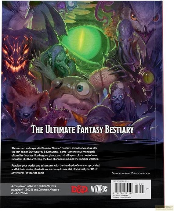 Immagine prodotto Wizards of the Coast Dungeons & Dragons - Monster Manual 2025 - Französisch (Francese)