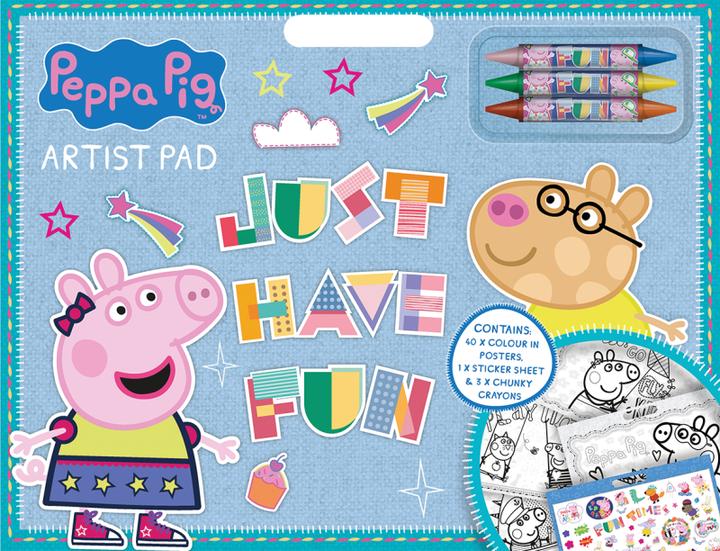 Peppa Pig Artist pad with 3 crayons & sticker sheet