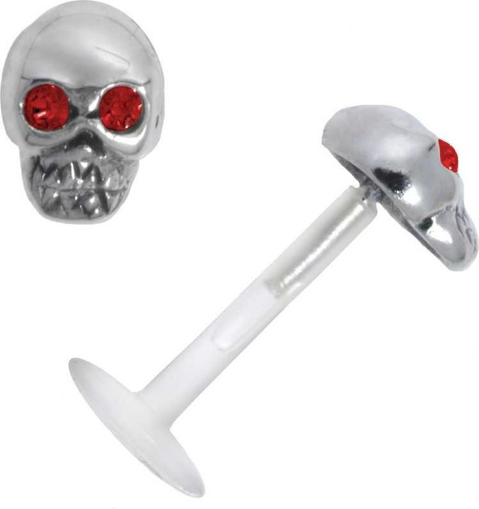 Produktbild Bijouteria Piercing für Lippe/Tragus (Bioplast, Kristall, Silber 925)