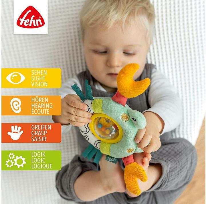 Produktbild Fehn Drehballrassel Krabbe Mehrfarbig, Material: Bouclette