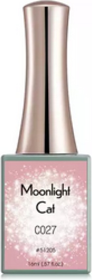 Produktbild Canni Gellack Moonlight Cat C027 UV/LED (Zartrosa Glitzer, Gel-Effekt Nagellack)