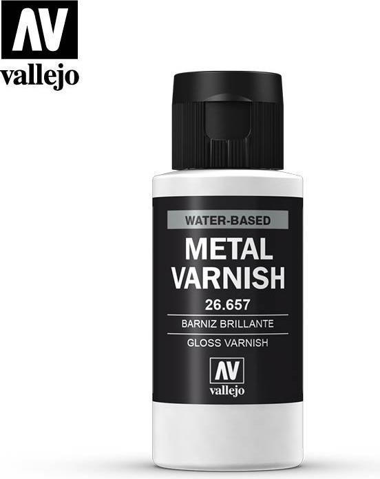 Actual product image Vallejo Auxiliary - Gloss Metal Varnish 60ml (77.657)