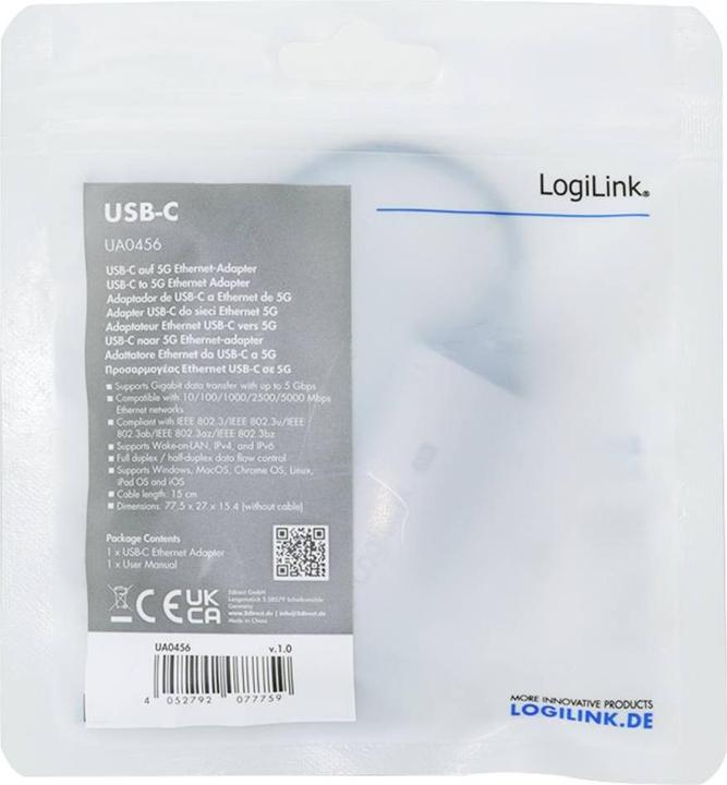 Actual product image LogiLink Prüfen (USB-C, RJ45 (1x))