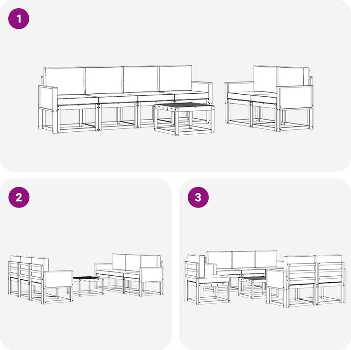 Produktbild vidaXL Outdoor-Sofagarnitur