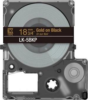 Produktbild Epson Metallic Black/Gold 18mm LK-5BKP (1.80 cm, Schwarz, Gold)