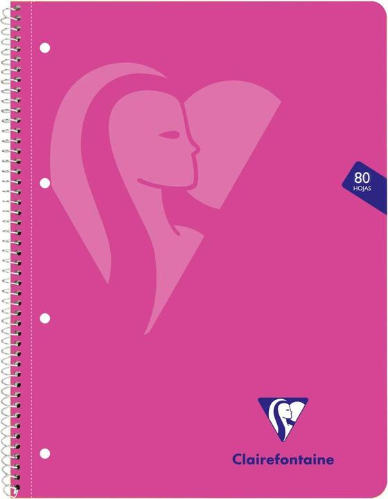 Image du produit Clairefontaine Cahier à spirale Mimesys A4+ 160 pages détachables perforées 4 trous petits carreaux et cadre en-têt (A4+, Quadrillé, Couverture souple)