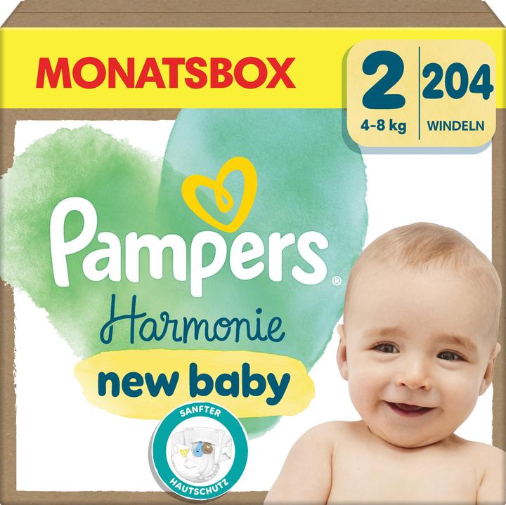 Produktbild Pampers Harmonie (Gr. 2, Monatsbox, 204 Stück)