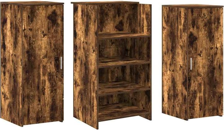 Actual product image vidaXL Reception counter smoked oak 135x50x103.5 cm wood-based reception counter (50 x 50 x 103.50 cm)