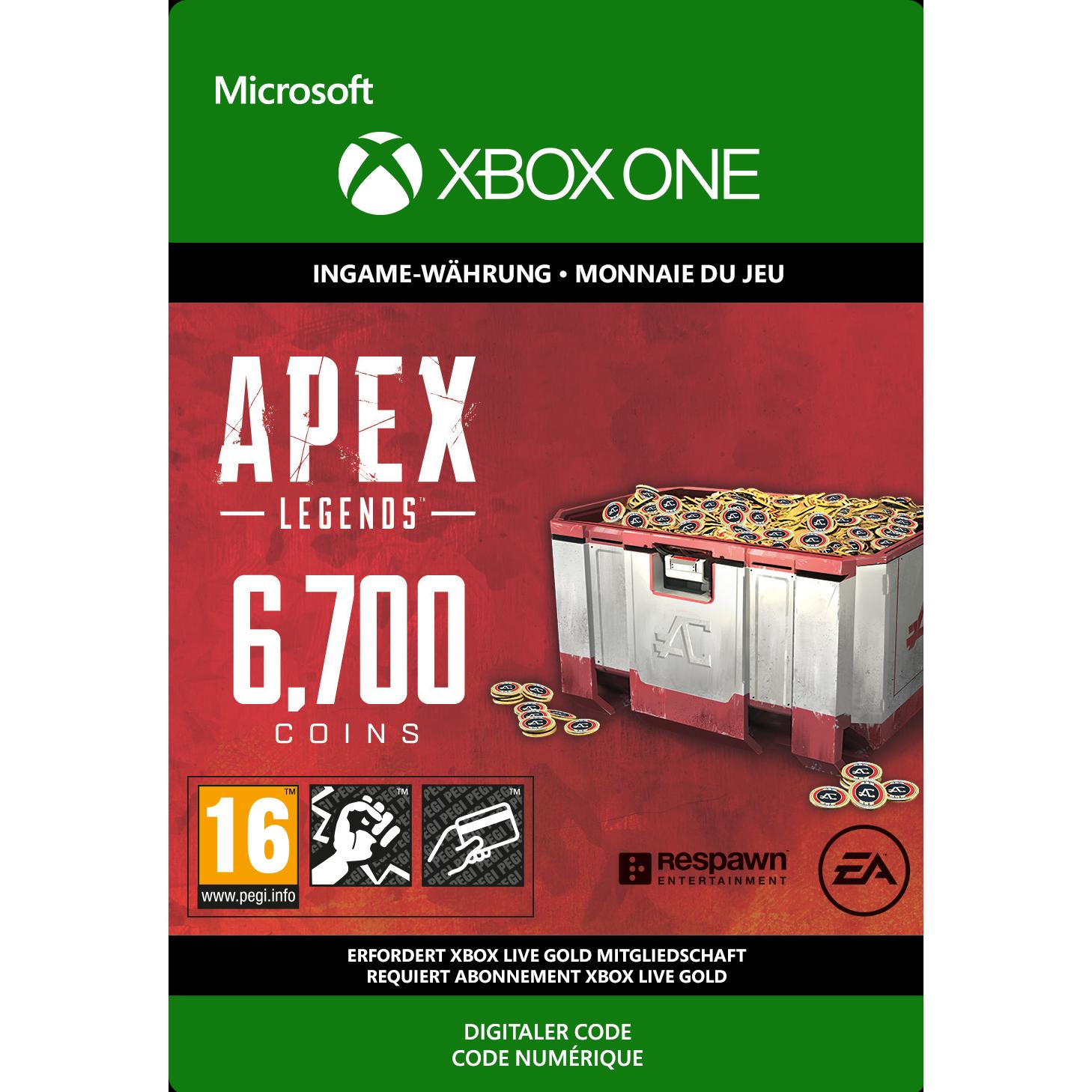 Microsoft Xbox APEX Legends 6700 Coins Download Code, Ingame Währung