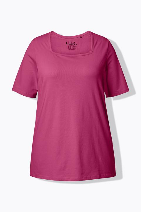 Actual product image Ulla Popken Essential Square Neck Stretch Tee (58, 60)