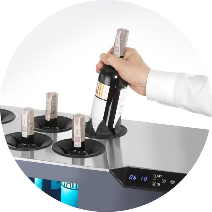 Actual product image Arktic Theken-Weinkühler Cellar, 2 Zonen,, Schwarz, 220-240V/60W, 800x350x(H)293mm