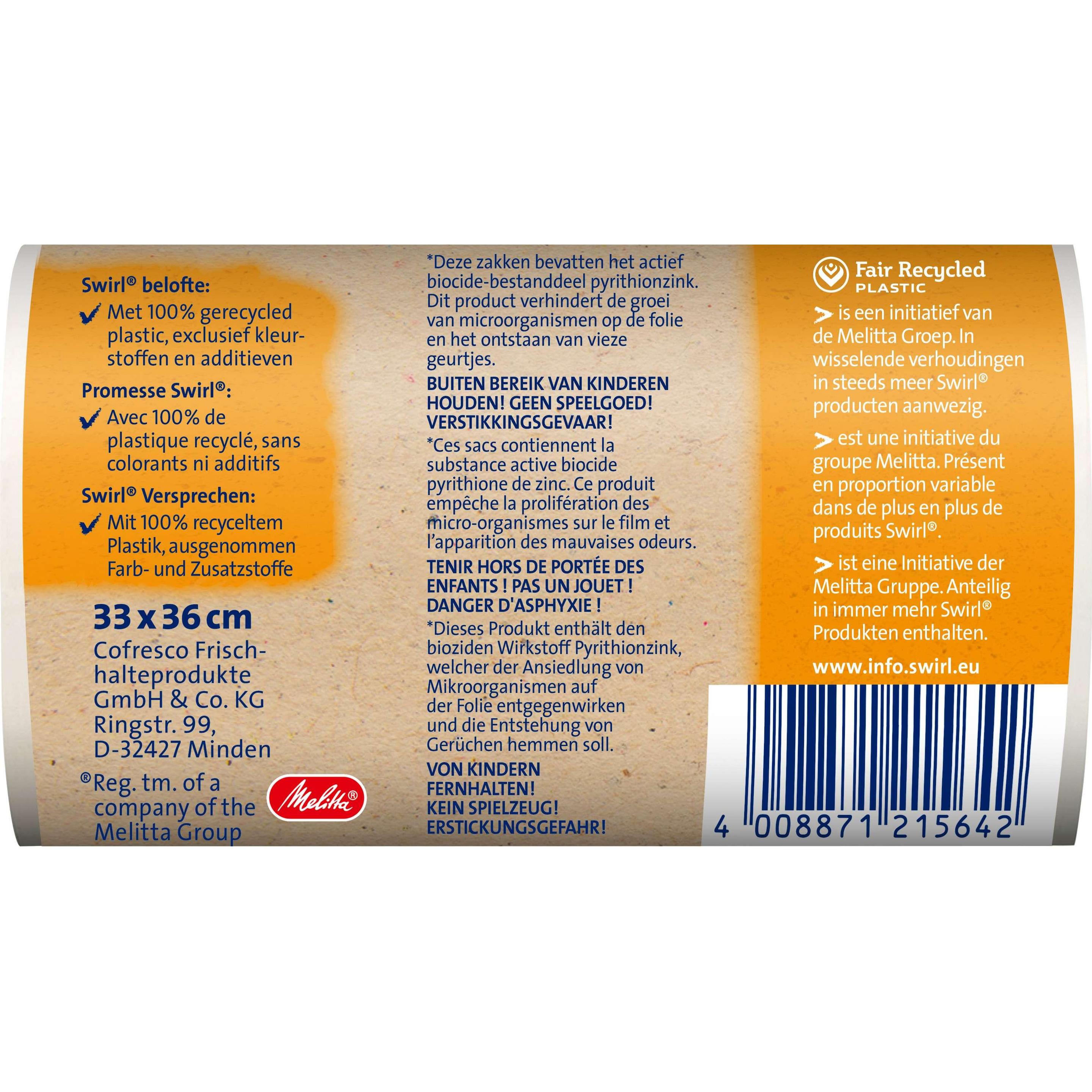 Thumbnail - Swirl Bad & Kosmetik, Abfallsack, Weiss