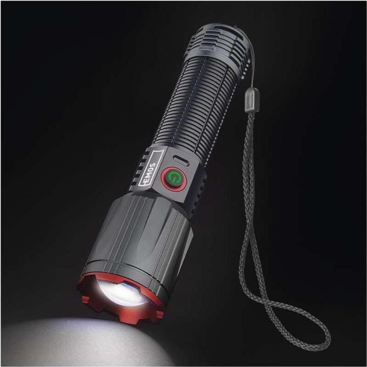Produktbild Emos LED RECHAR.METAL FLASHLIGHT LARGE 3000lm, 5 000mAh (17.50 cm, 3000 lm)
