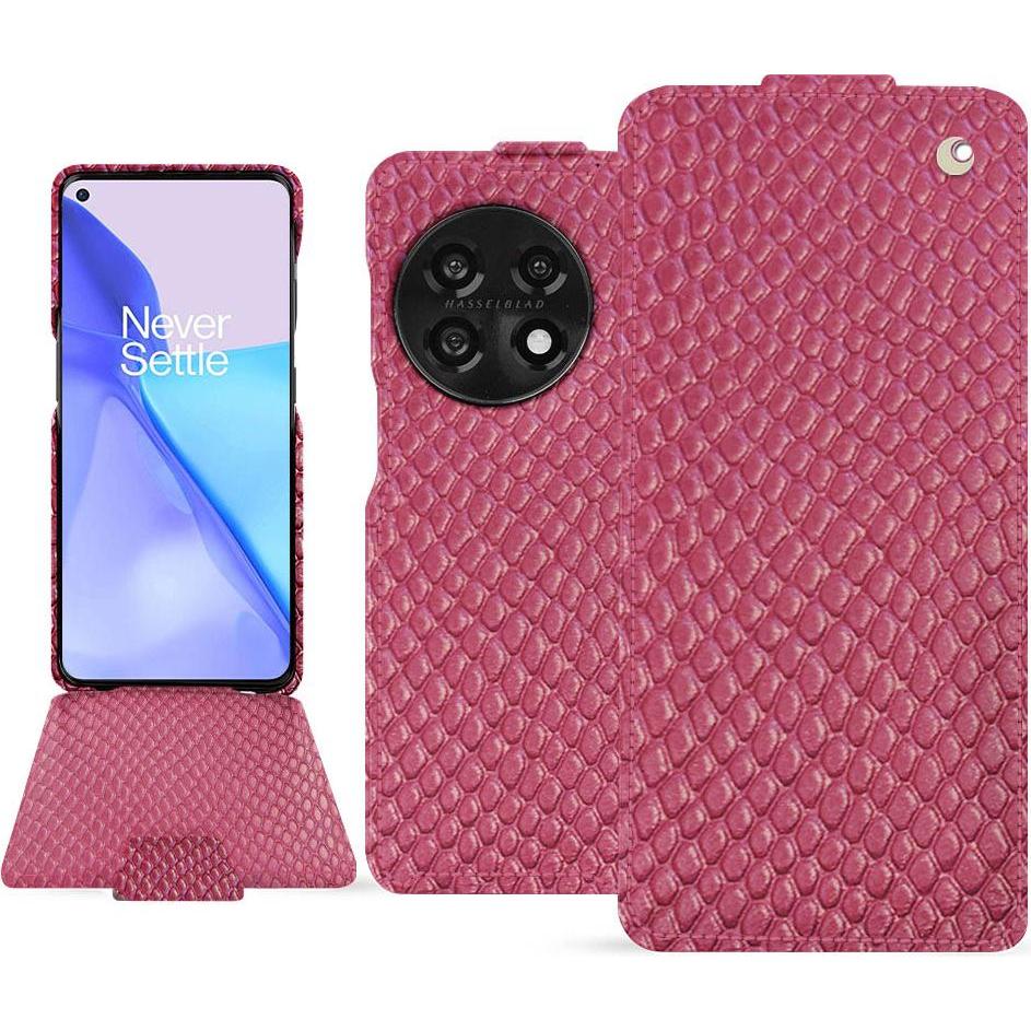 Noreve Lederschutzhülle vertikal (OnePlus 11), Smartphone Hülle, Rosa