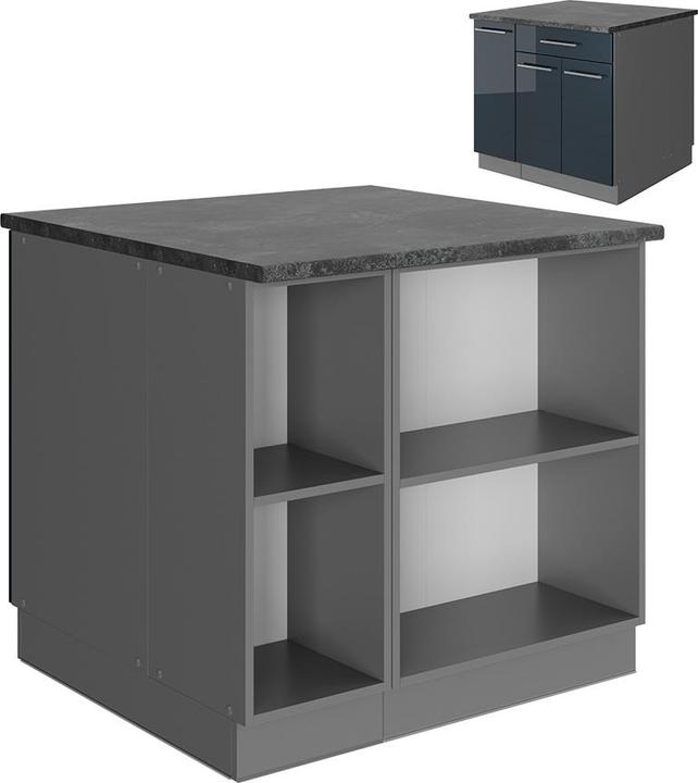 Anthrazit, Dunkelblau hochglanz