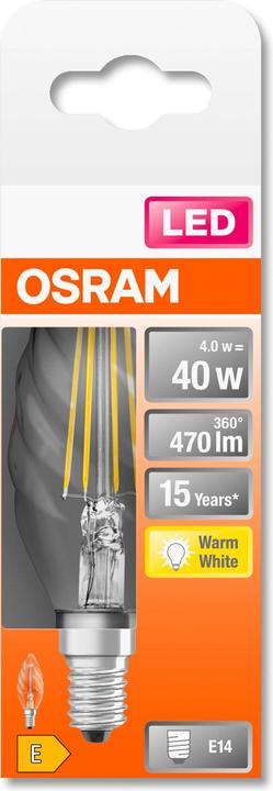 Produktbild Osram Led Retrofit Classic Bw (E14, 4 W, 470 lm, 1 x, E)