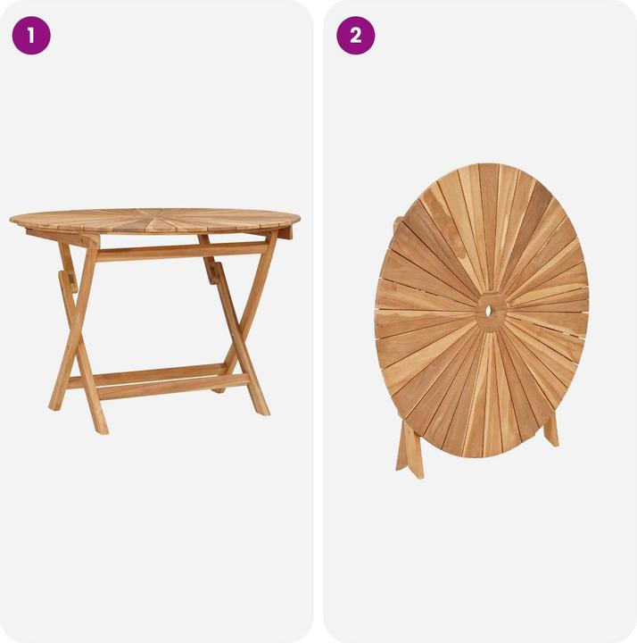 Produktbild vidaXL Klappbarer Tisch (110 x 75 cm)