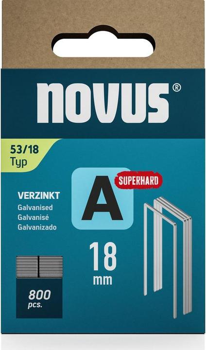 Produktbild Novus Feindrahtklammern A 53 18mm Super Hard
