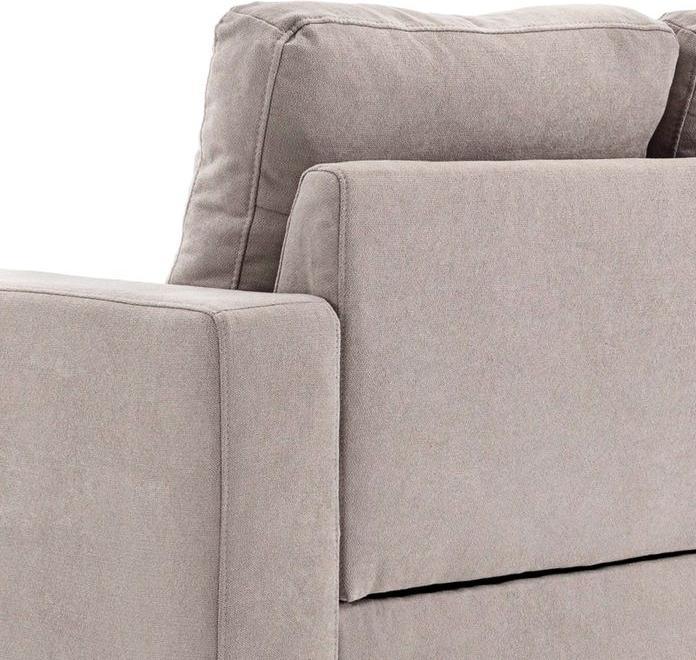 Produktbild Swisshandel24 Ecksofa Eckcouch in L-Form, Eckgarnitur in Leinenoptik, Couchgarnitur mit Chaiselongue für 3 Persone (Ecksofa)