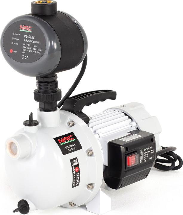 GCS Gartenpumpe 1000W 4400L/H Automatische Abschaltung (Gartenpumpe)