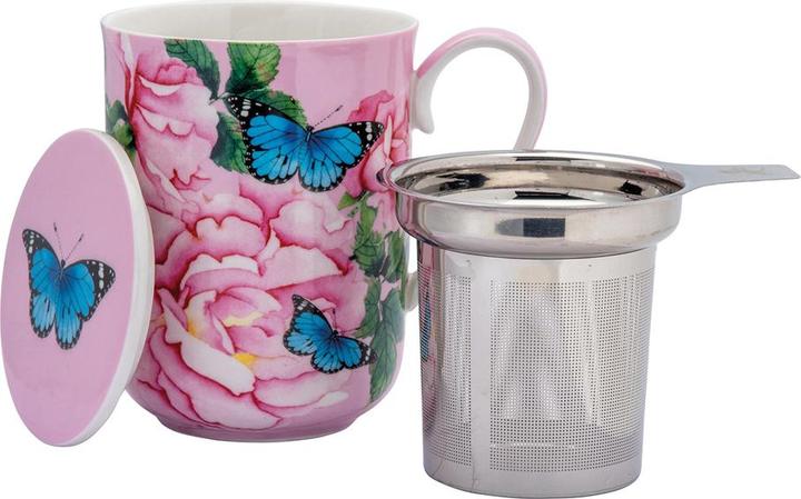 Actual product image Maxwell & Williams Mug with tea strainer Gabby Malpas Posey (340 ml)