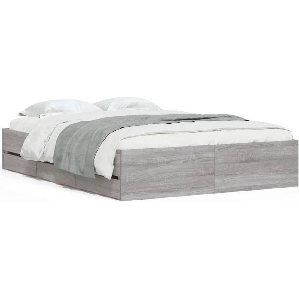 VidaXL, Bett, Bettgestell mit Schubladen (135 x 190 cm)