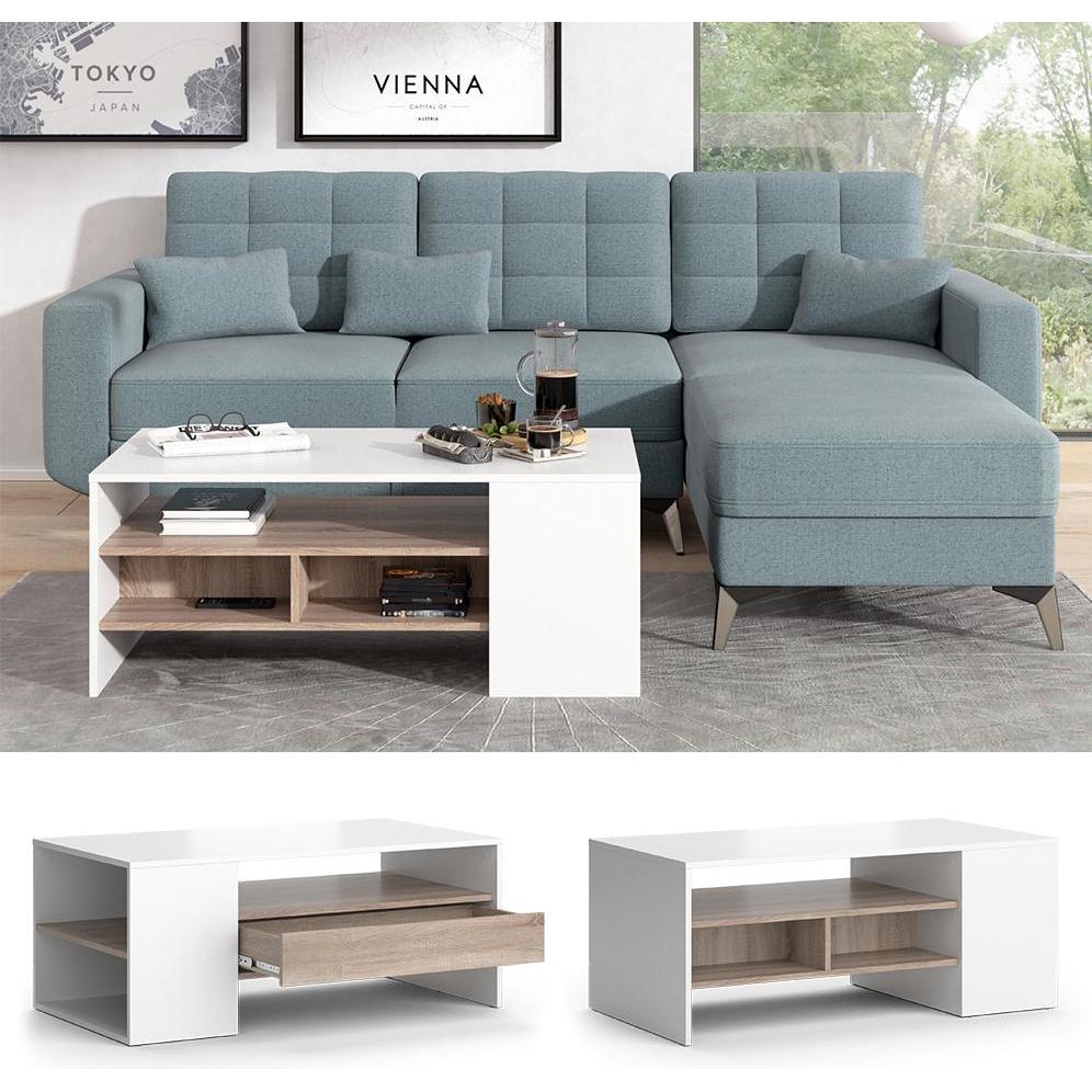 Thumbnail - Vicco, Couchtisch + Beistelltisch, Fabien (110 x 45 x 60 cm)