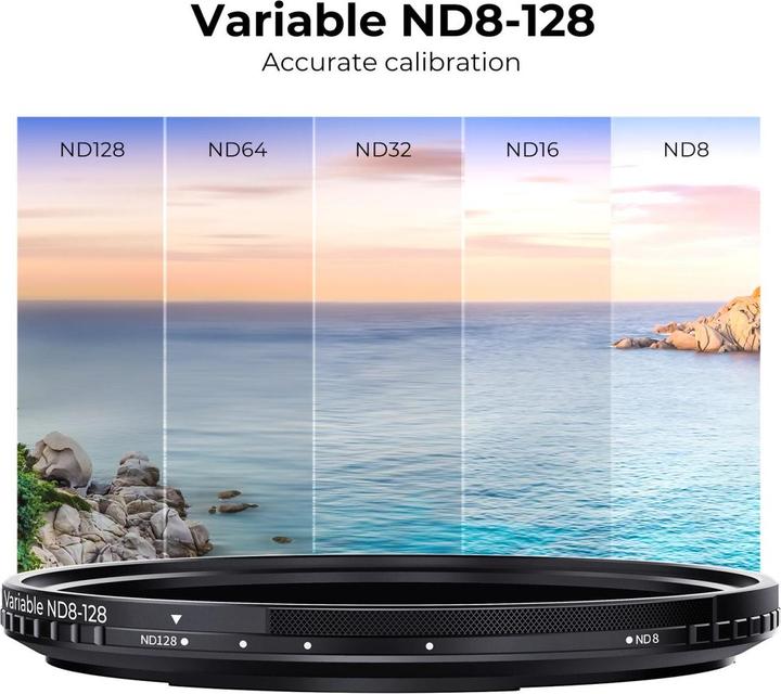 Productafbeelding K&F Concept Concept Nano X No Fork ND8-128 magneetfilter - 72 mm (72 mm, ND / grijsfilter)