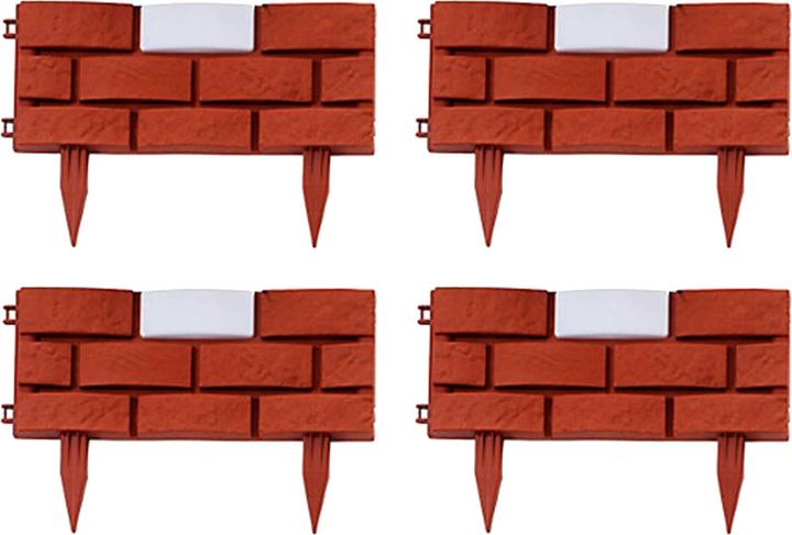 Actual product image HTI-Living Beeteinfassung Nessa Solar Steinmauer 4-teilig Terracotta (174 cm)